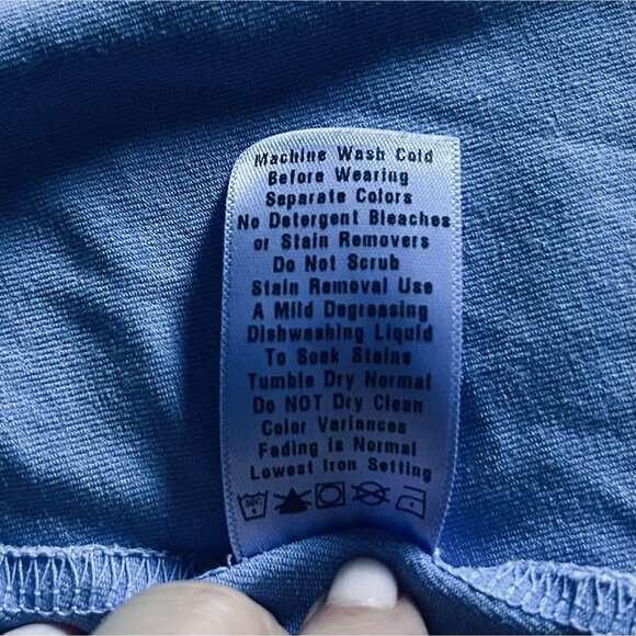 Fresh Produce Dress Women M Blue Emma Floral Pullover Stretch Cottage Comfy USA - Picture 5 of 11